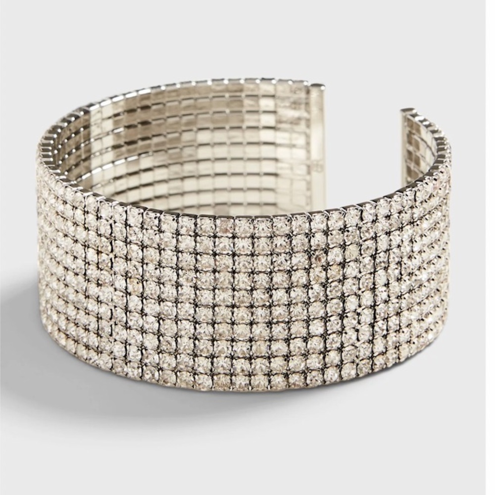 Banana Republic NWT Glitz Holiday Wedding Party Luxury Wide CZ cuff/bracelet